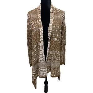 Sun & Shadow Womens Cardigan Size Large Ethnic Aztec Boho Western Wrap Sweater